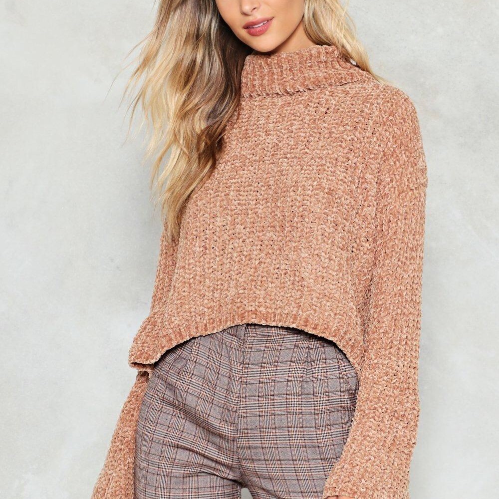 Nasty Gal Knit Guilty Chenille Sweater